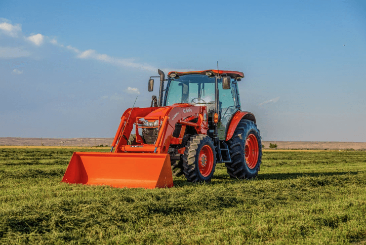 Kubota tractor in field